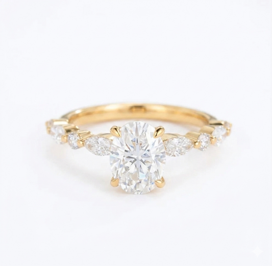 2.30 ct Oval Lab-Grown Diamond Engagement Ring