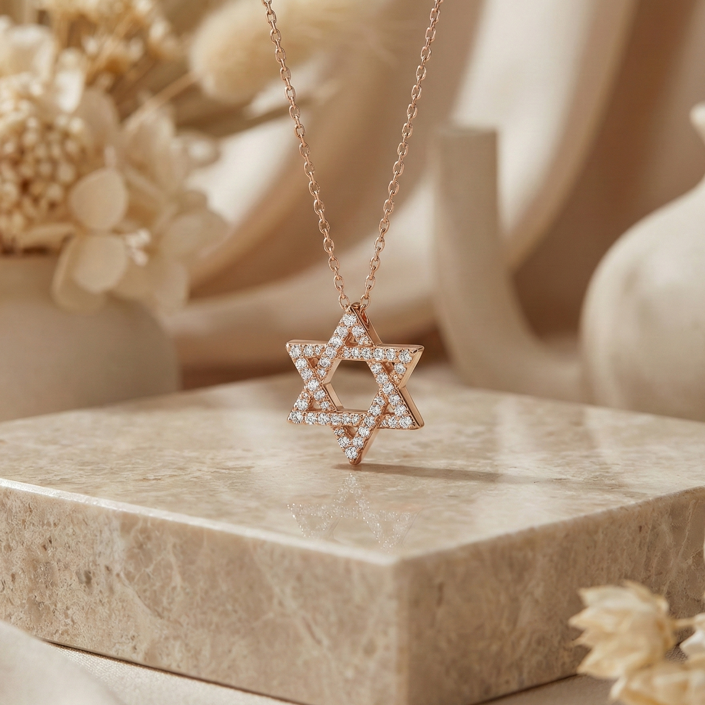 14K Gold Diamond Star of David Necklace – Spiritual Jewelry