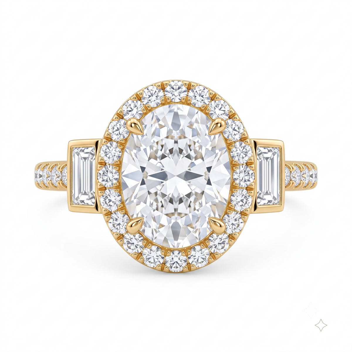 oval with halo engagement ring​

