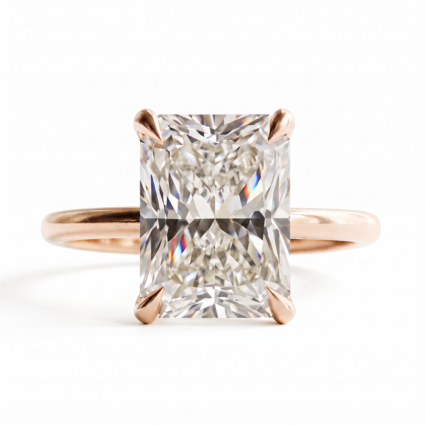 3Ct Radiant Cut Lab-Grown Engagement Ring Solitaire