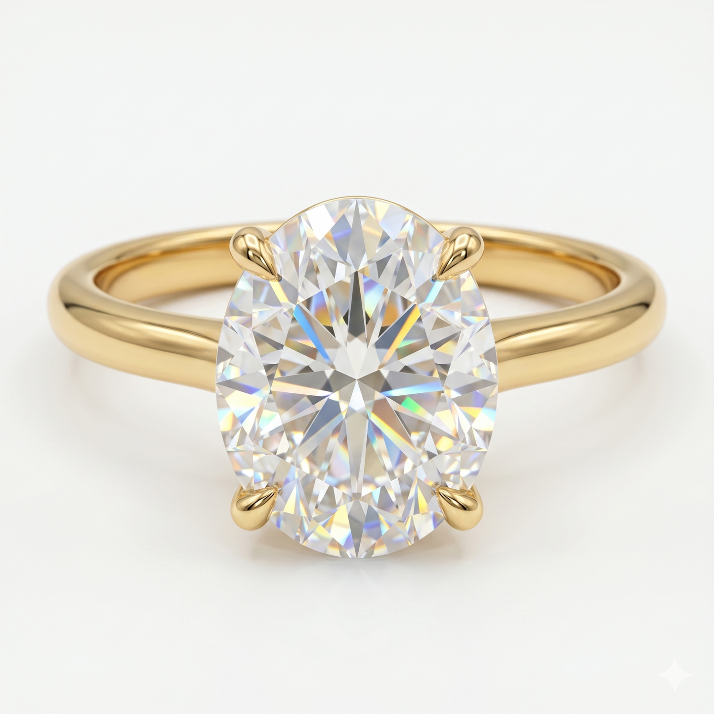 8.00ct Oval Cut Hidden halo Lab-Grown Engagement Ring