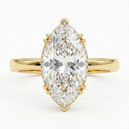2.10 CT Marquise Cut Lab-Grown Engagement Ring