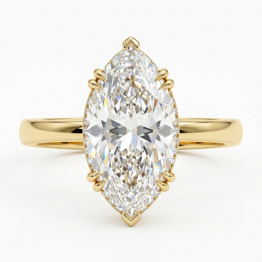 2.10 CT Marquise Cut Lab-Grown Engagement Ring