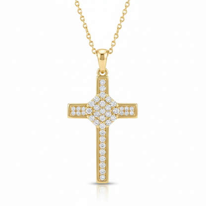 0.700ct lab grown Cross Necklace