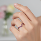 0.110 Ct Purple CZ V-Shaped Ring – Curved CZ Band