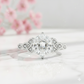 1.30 Ct Hexagon Lab Diamond Engagement Ring - with Infinity Band