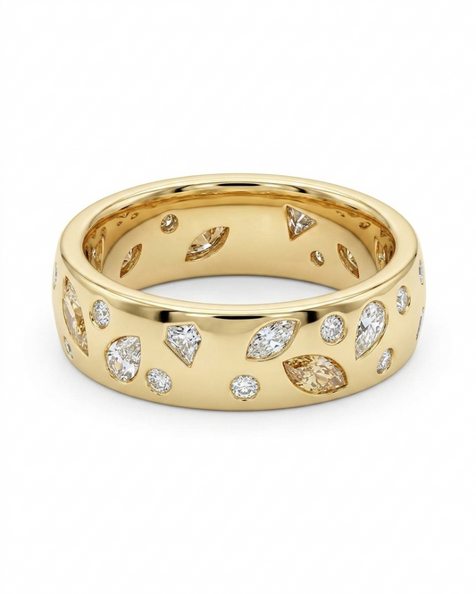 0.450ct Marquise Lab-Grown Wedding Band
