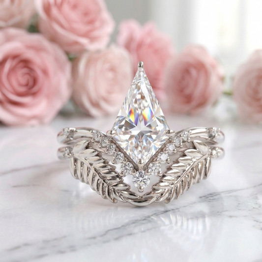 leaf wedding ring set​

