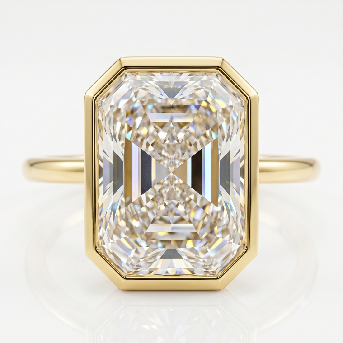 1.750 ct Radiant Cut Lab-Grown Engagement Ring - Bezel Set
