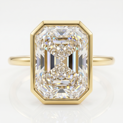 1.750 ct Radiant Cut Lab-Grown Engagement Ring - Bezel Set