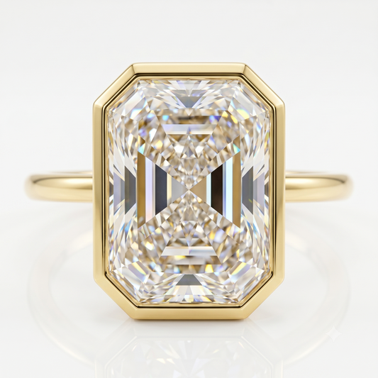 1.750 ct Radiant Cut Lab-Grown Engagement Ring - Bezel Set