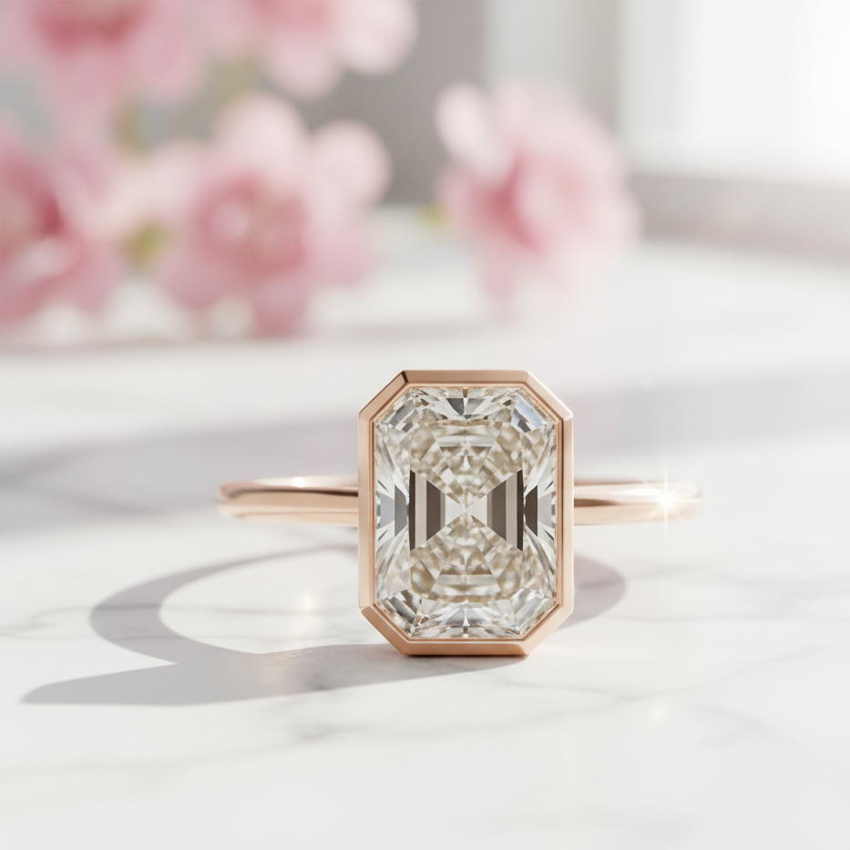 moissanite engagement rings radiant cut​

