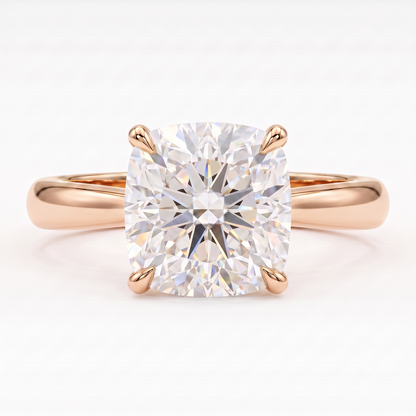 1.00CT Cushion Cut Lab Grown Diamond Engagement Ring