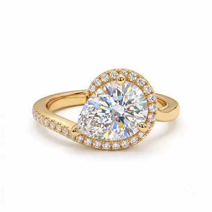 2.00 CT Pear Cut Lab-Grown Engagement Ring