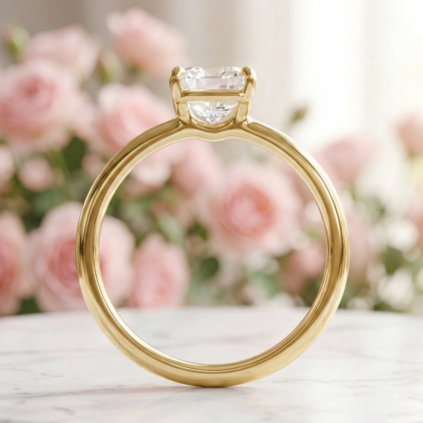 2.00CT Emerald Cut Lab Grown Diamond Engagement Ring