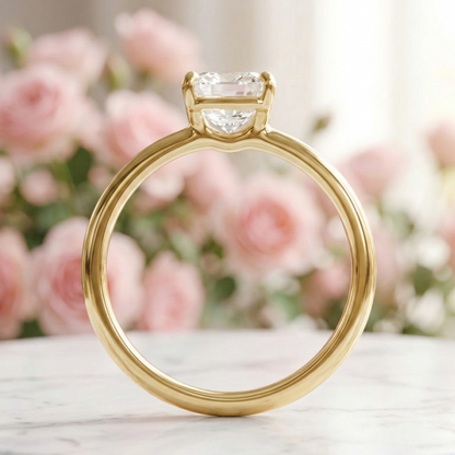 2.00CT Emerald Cut Lab Grown Diamond Engagement Ring