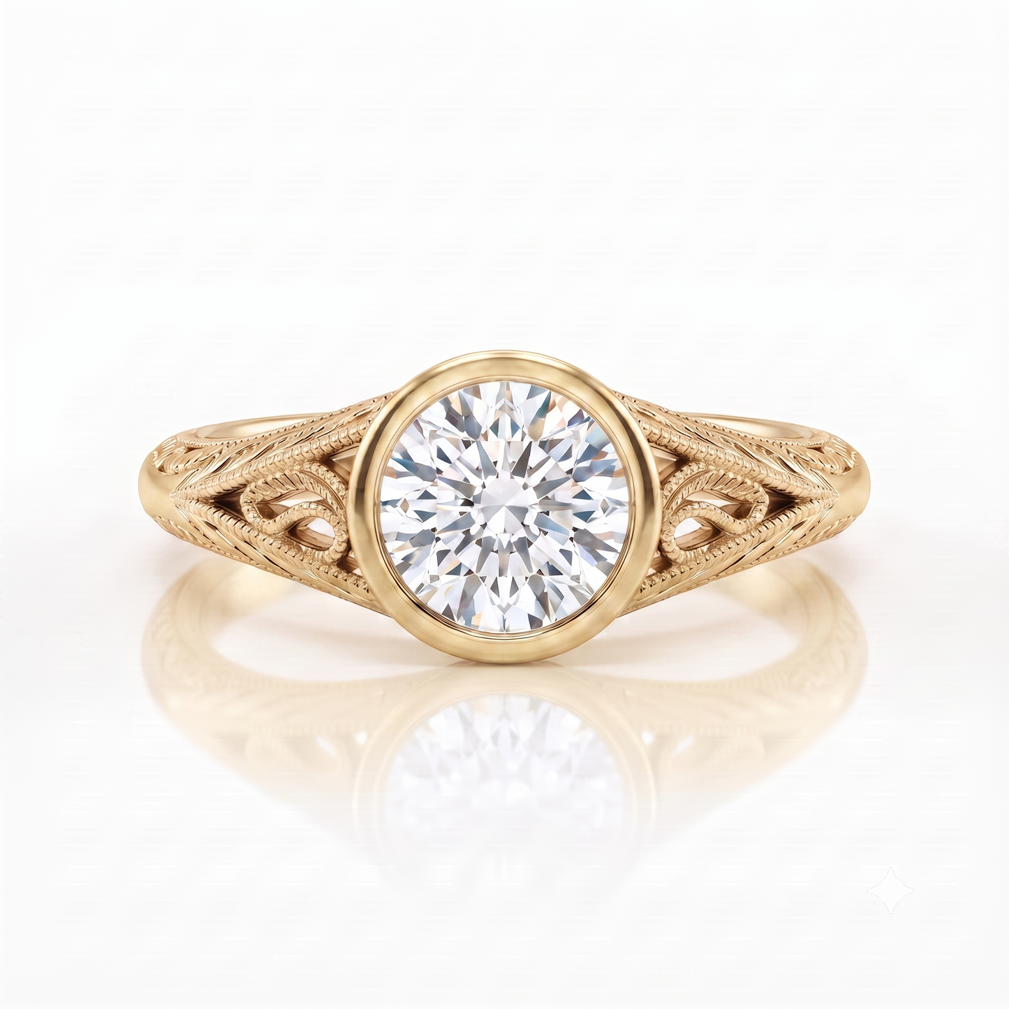 Vintage 1.50CT Round Cut Lab-Grown Ring