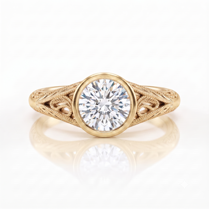 Vintage 1.50CT Round Cut Lab-Grown Ring