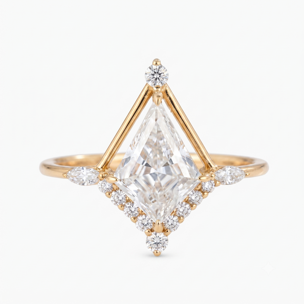 1.700ct Vintage Kite-Cut Lab-Grown Diamond Engagement Ring