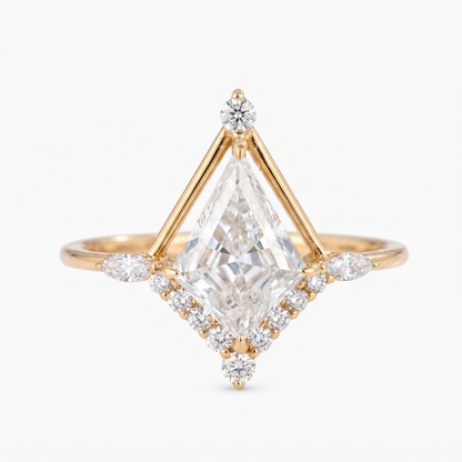 1.700ct Vintage Kite-Cut Lab-Grown Diamond Engagement Ring