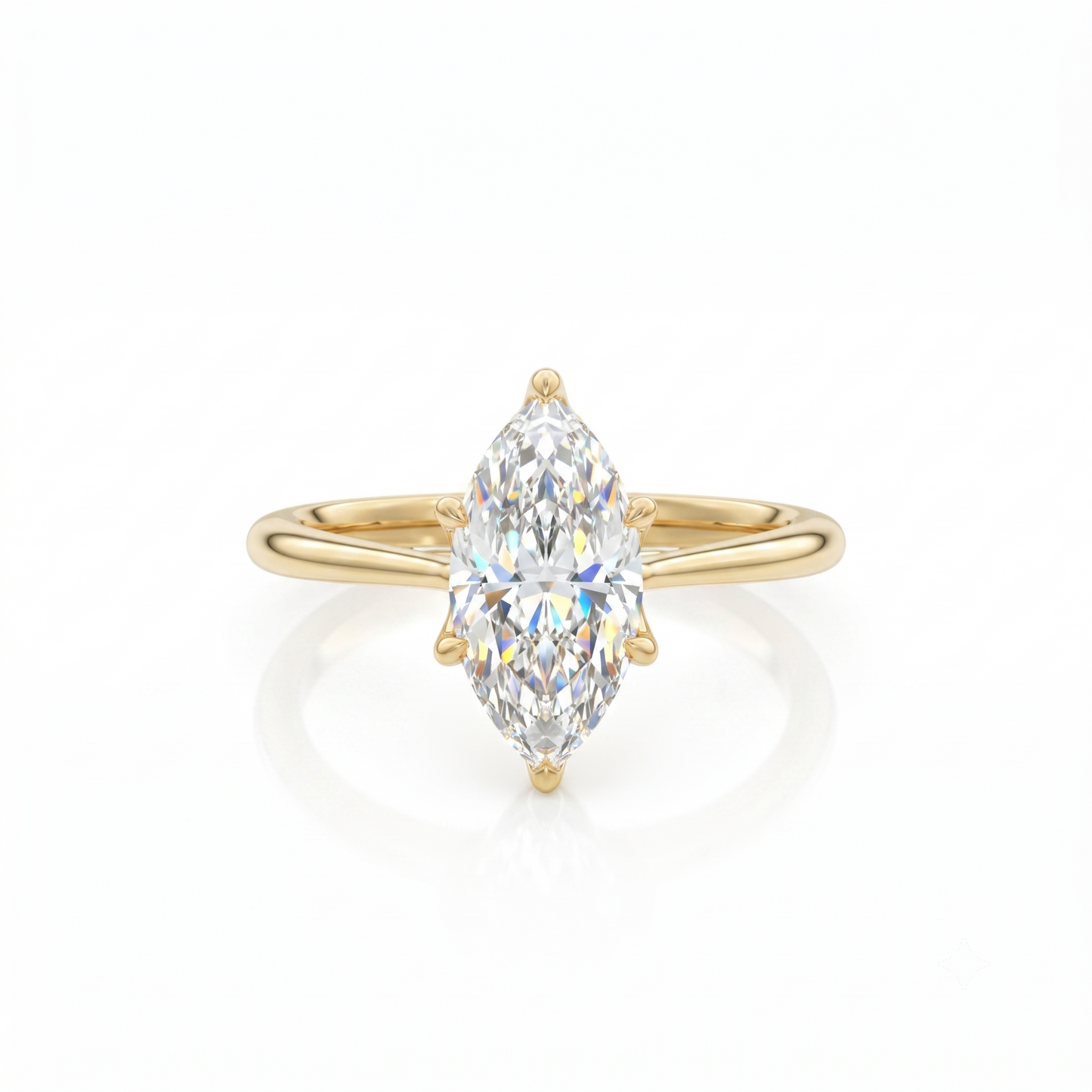 2.00Ct Marquise Cut Diamond Engagement Ring in 14k Yellow Gold
