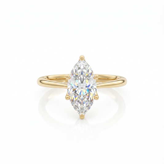 2.00Ct Marquise Cut Diamond Engagement Ring in 14k Yellow Gold