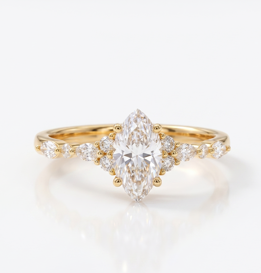0.710ct Marquise Lab Grown Diamond Solitaire Engagement Ring