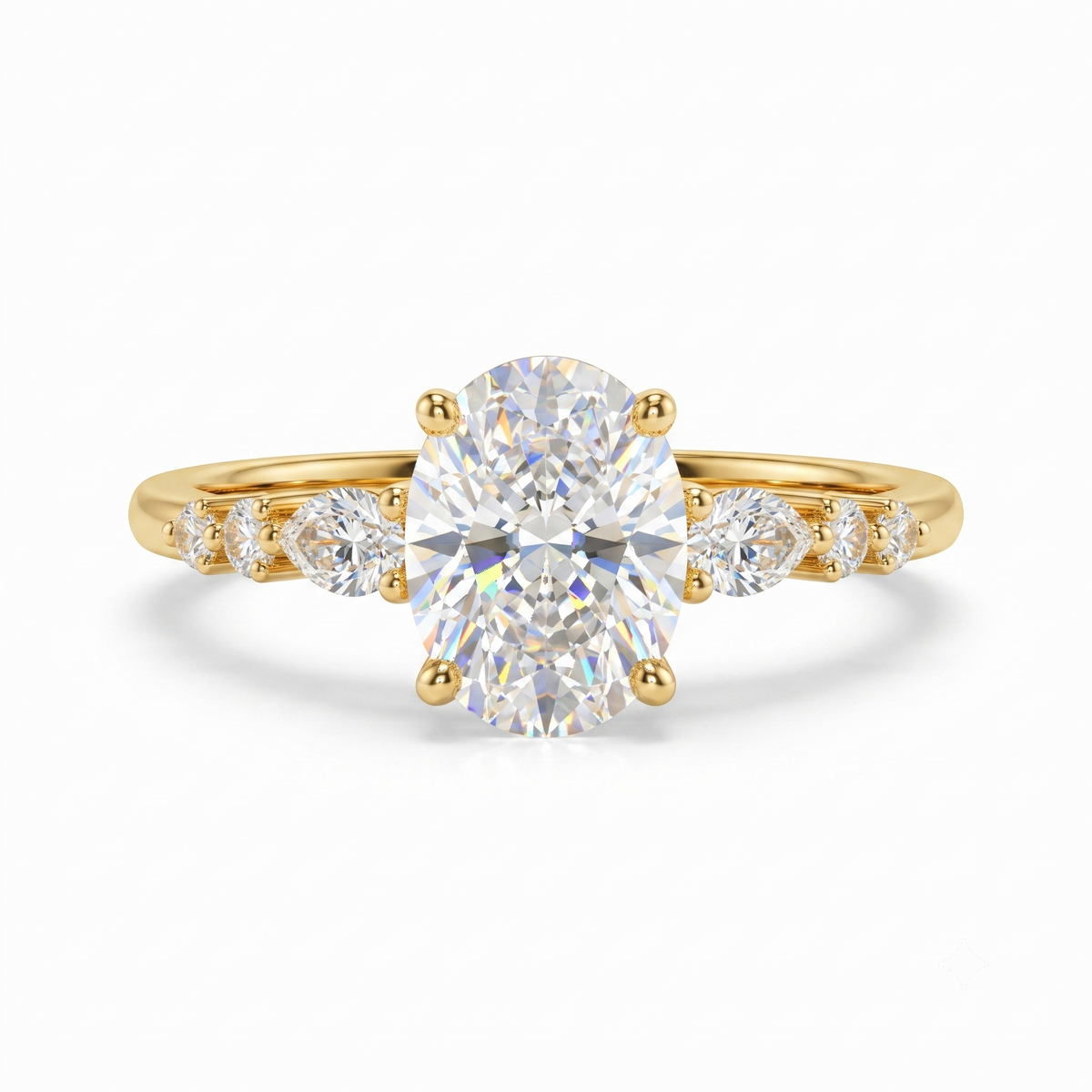 1.35 ct Oval Lab-Grown Diamond Ring | 14K Gold