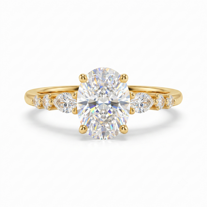 1.35 ct Oval Lab-Grown Diamond Ring | 14K Gold