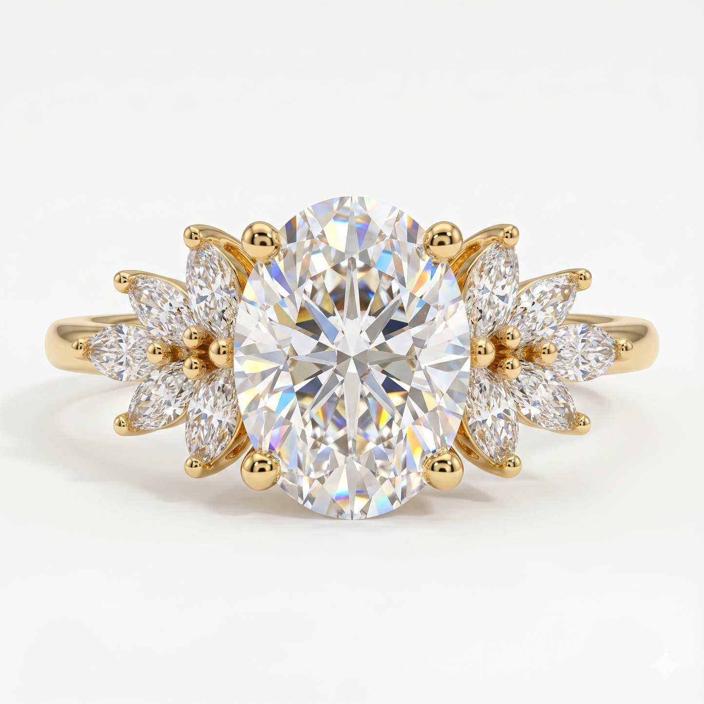 1.250 Ct Oval Lab-Grown Diamond Ring – Elegant Engagement Piece