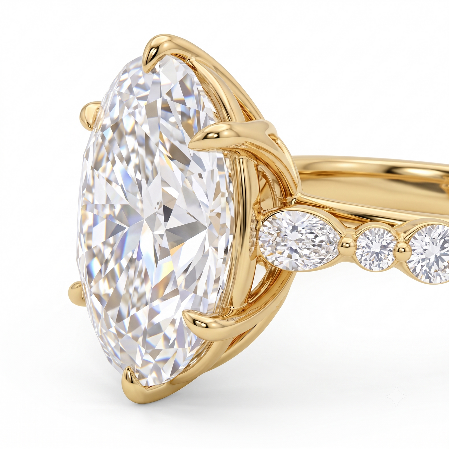 1.40ct Oval Cut Lab Grown Diamond Engagement Ring