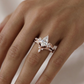 1.69 Ct Kite Cut Lab Grown Diamond Engagement Ring Set