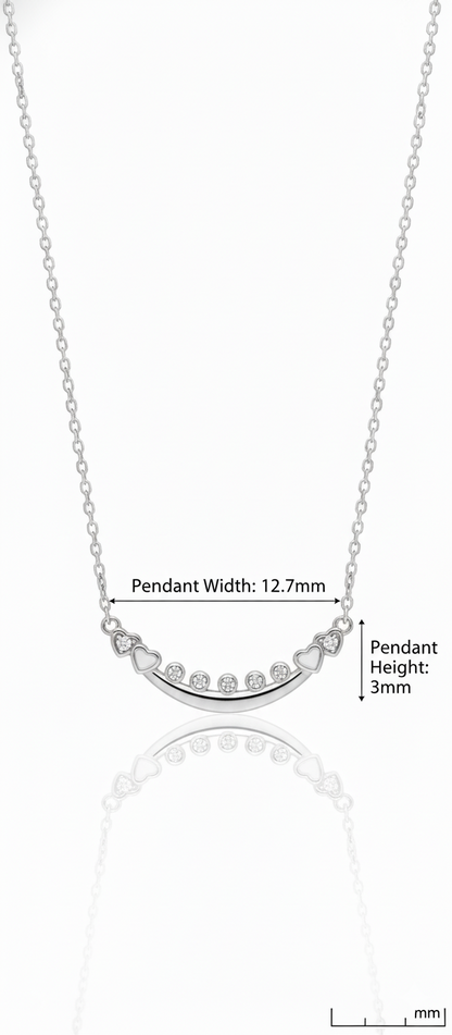 0.080 Ct Curved Bar Lab-Grown Necklace
