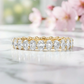 1.36 Ct Oval Moissanite Eternity Wedding Band