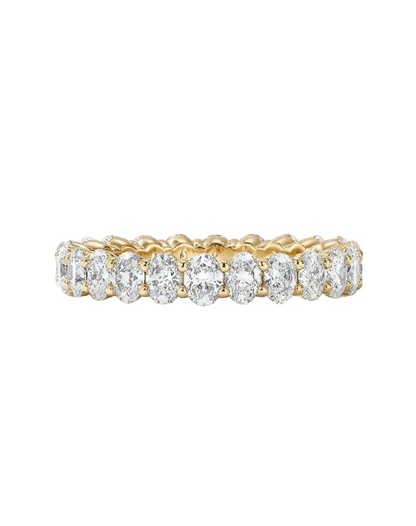 1.36 Ct Oval Lab-Grown Eternity Wedding Band