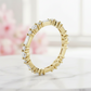 0.90 Ct Round & Baguette Lab Diamond Eternity Band – 14K Gold