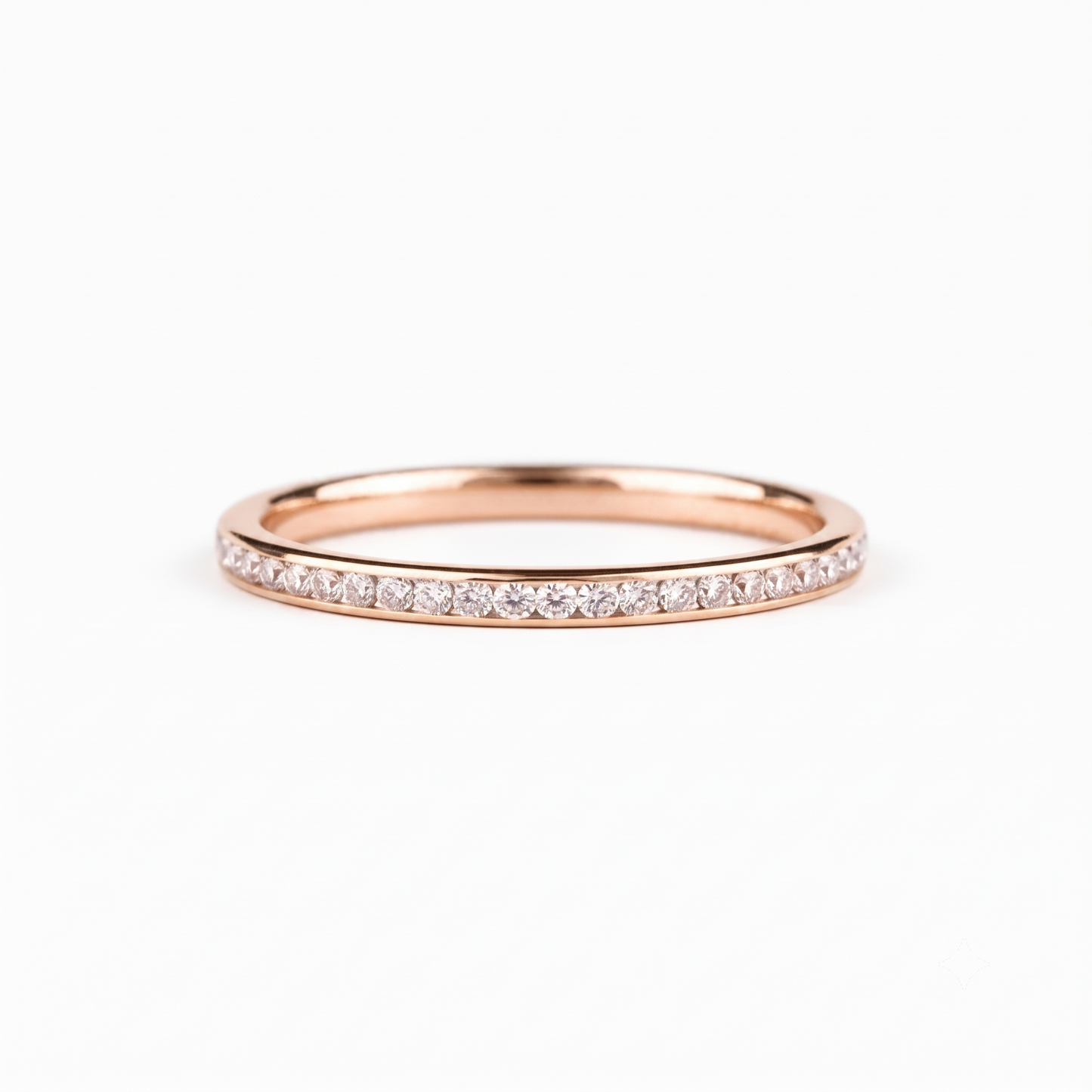 0.180 ct Lab Grown Diamond Channel Set Half Eternity Wedding Band