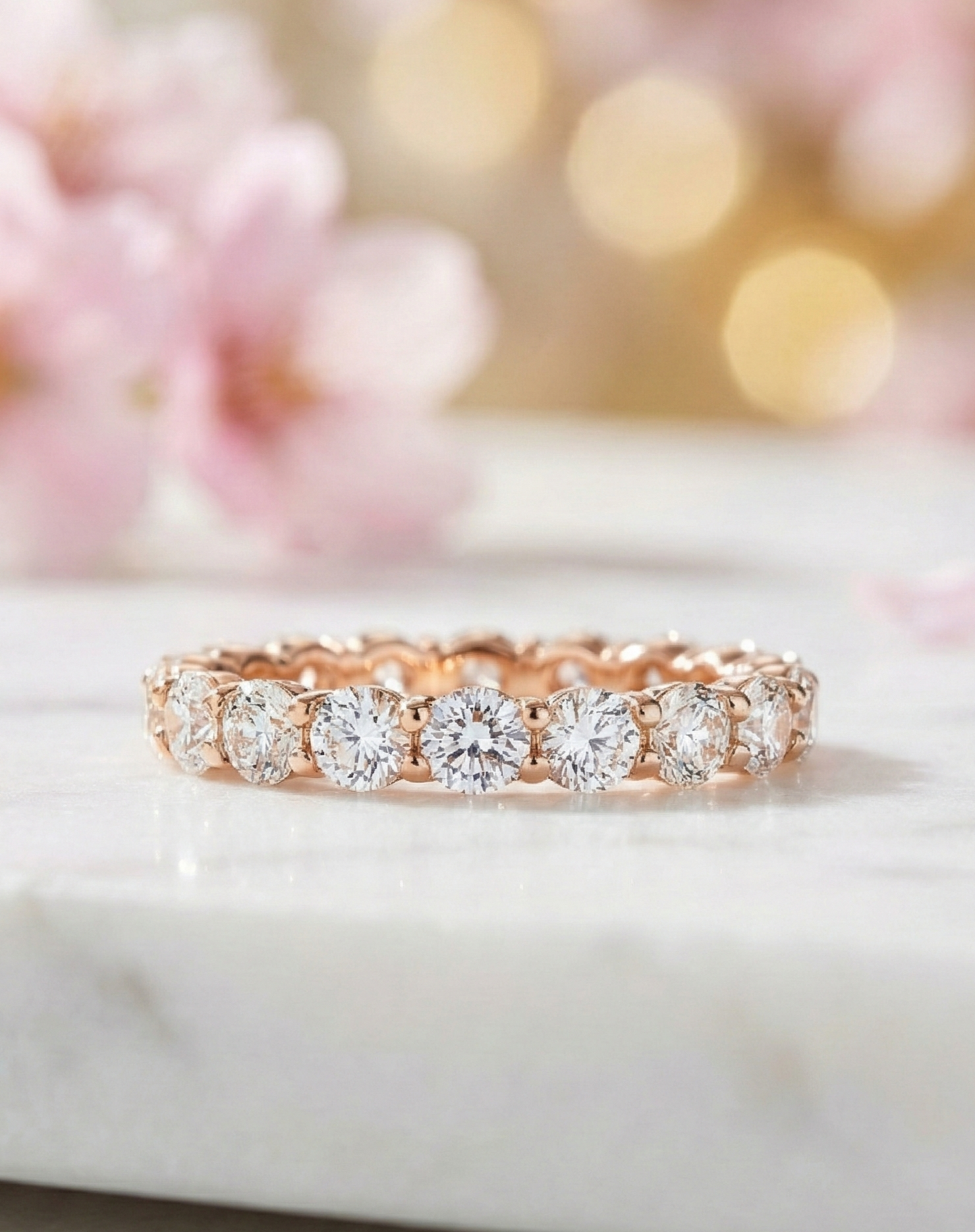 1.80 Ct Round Cut Lab-Grown Diamond Wedding Band – Gold