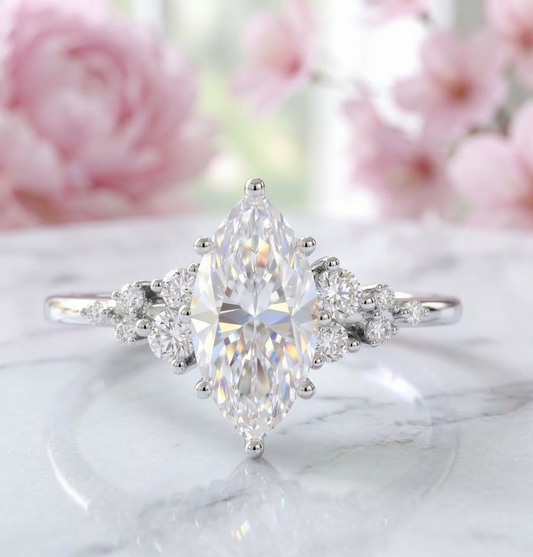 2.16 Ct Marquise Lab Grown Diamond Engagement Ring