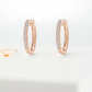 1/10ct Pavé-Set Lab-Grown Diamond Hoop Earrings