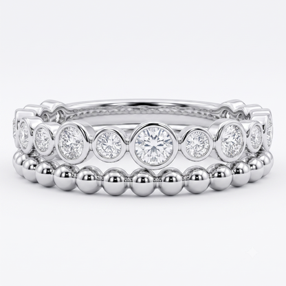 round bezel diamond ring​


