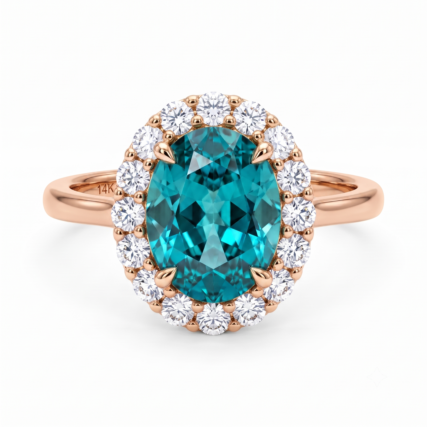 3.30 TCW Oval Cut Lab Grown Diamond Engagement Ring