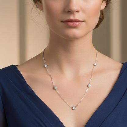 round diamond necklace pendant