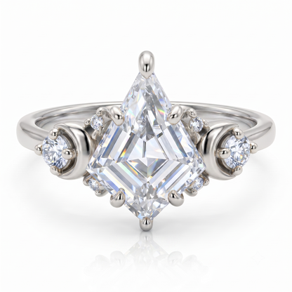 1.20ct Kite Cut Lab Grown Diamond Engagement Ring 14k Rose Gold Ring