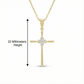 0.40 CT Moissanite Cross Pendant Necklace - 14K Solid Gold