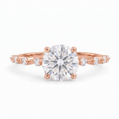 1.620 CT Round cut Lab-Grown Diamond Engagement Ring