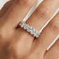 1.36 Ct Oval Moissanite Eternity Wedding Band