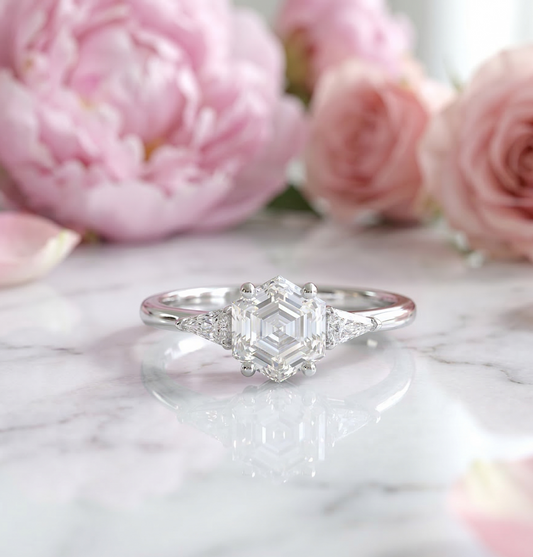 hexagon engagement ring​

