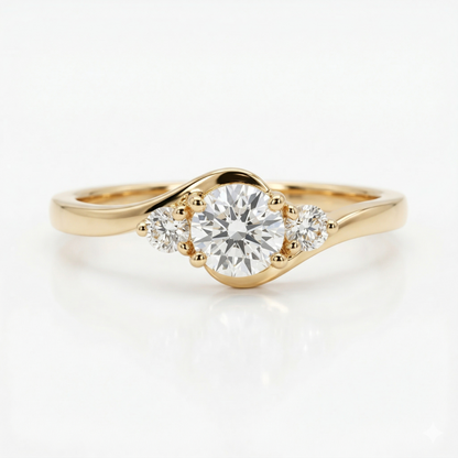 1.400ct Round Lab Grown Diamond Three Stone Engagement Ring