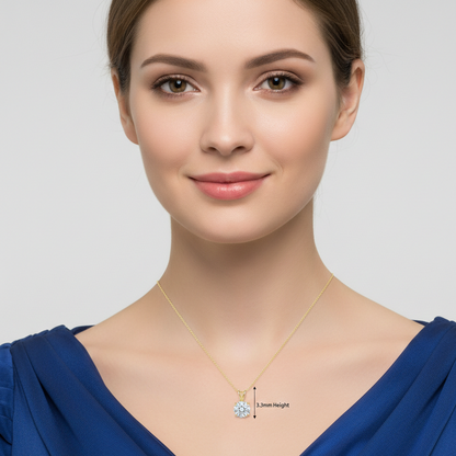 0.13 CT round cut diamond necklace – simple & timeless